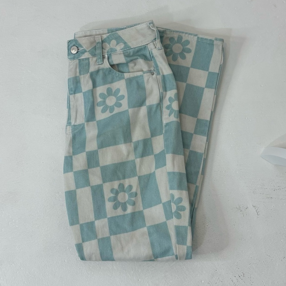 PacSun Flower Printed Mom Jeans